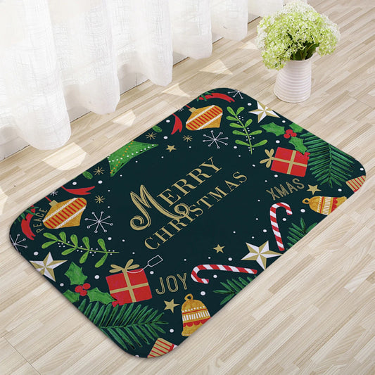 Christmas Door Santa Claus Outdoor Carpet