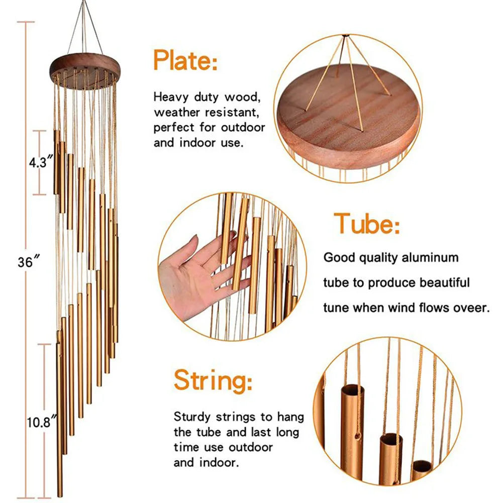 12 Tubes Aluminium Alloy Wind Chimes