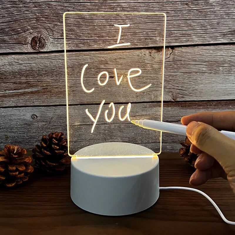 Note Board Creative Led Night Light USB