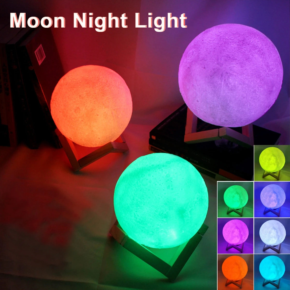 8cm Moon Lamp LED